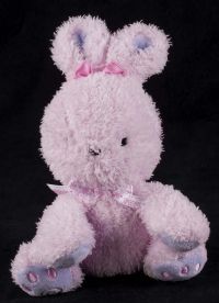 Carters Child of Mine Bunny Rabbit GIGGLES Laughing Pink Plush Lovey